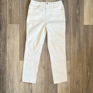 Madewell Women's Cream Straight Leg Jeans